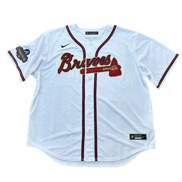 Atlanta Braves 2021 World Series Champs Ozzie Albies Jersey 2XL White - Picture 1 of 5